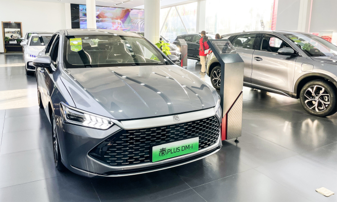 Xe trưng bày tại một đại lý BYD ở Trung Quốc. Ảnh: STCN