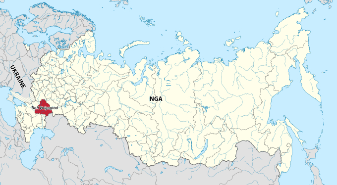Vị trí tỉnh Volgograd, Nga. Đồ họa: Wikimedia