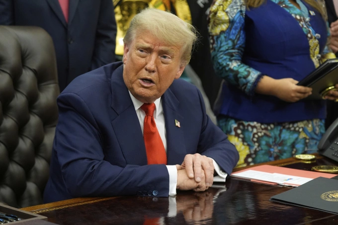 Tổng thống Mỹ Donald Trump tại Nhà Trắng ngày 27/6. Ảnh: AP