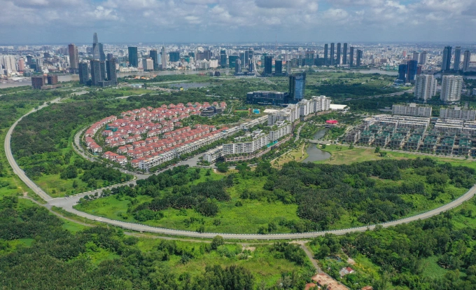 Bất động sản khu Đông TP HCM, khu vực bán đảo Thủ Thiêm. Ảnh: Quỳnh Trần