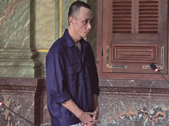 Bị cáo Dương Tấn Hậu tại tòa hôm nay. Ảnh: Hải Duyên