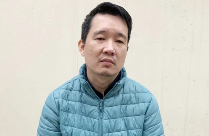 Vương Mạnh Hưng khi bị bắt. Ảnh: Cơ quan công an