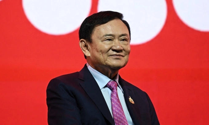 Cựu thủ tướng Thái Lan Thaksin Shinawatra tại Bangkok ngày 9/7. Ảnh: AFP