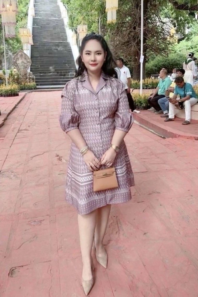 Wilawan Emsawat tại một ngôi chùa ở Thái Lan trong ảnh đăng mạng xã hội. Ảnh: Bangkok Post
