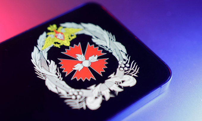 Logo của GRU trong hình minh họa chụp ngày 6/5. Ảnh: Reuters