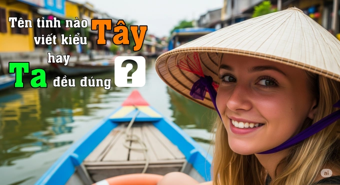 Tên tỉnh nào viết kiểu Tây hay Ta đều đúng?