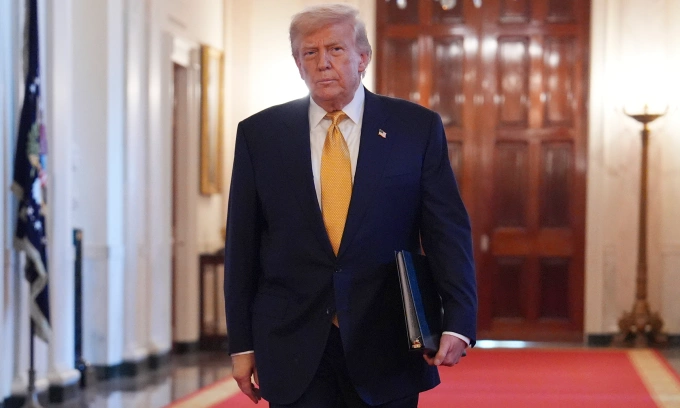 Tổng thống Mỹ Donald Trump tại Nhà Trắng hôm 16/7. Ảnh: AP