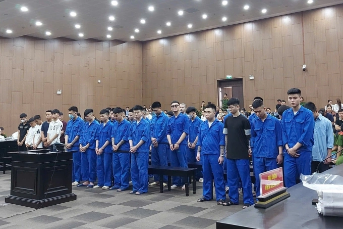 Các bị cáo tại tòa. Ảnh: Danh Lam