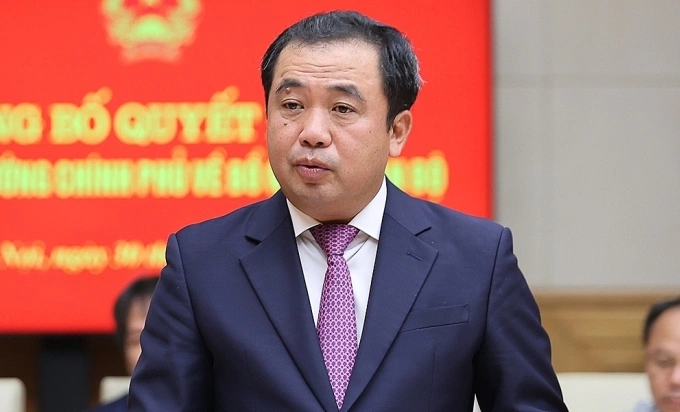Ông Trần Đức Thắng tại buổi công bố quyết định bổ nhiệm giữ chức Phó tổng Thường trực Thanh tra Chính phủ, ngày 30/6. Ảnh: