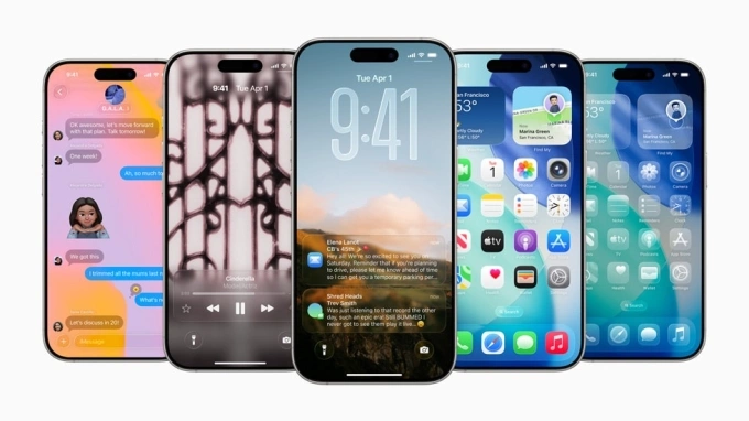 Giao diện iOS 26 sẽ xuất hiện trên iPhone 17. Ảnh: Apple