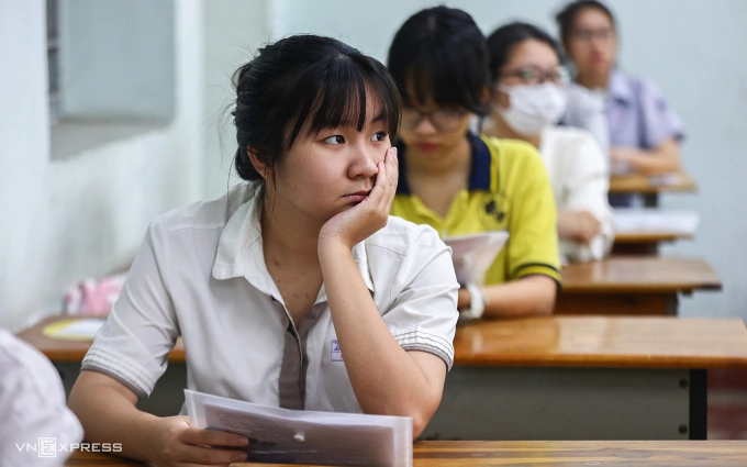 Thí sinh TP HCM thi tốt nghiệp THPT 2025. Ảnh: Quỳnh Trần