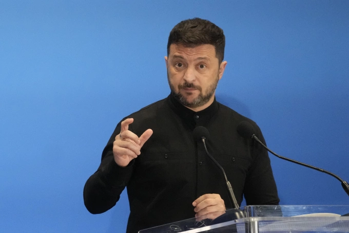 Tổng thống Ukraine Volodymyr Zelensky tại Rome ngày 10/7. Ảnh: AP