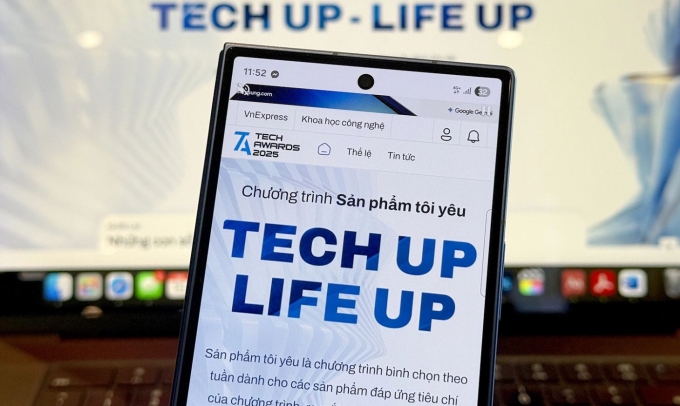 Giao diện Tech Awards 2025. Ảnh: Tuấn Hưng