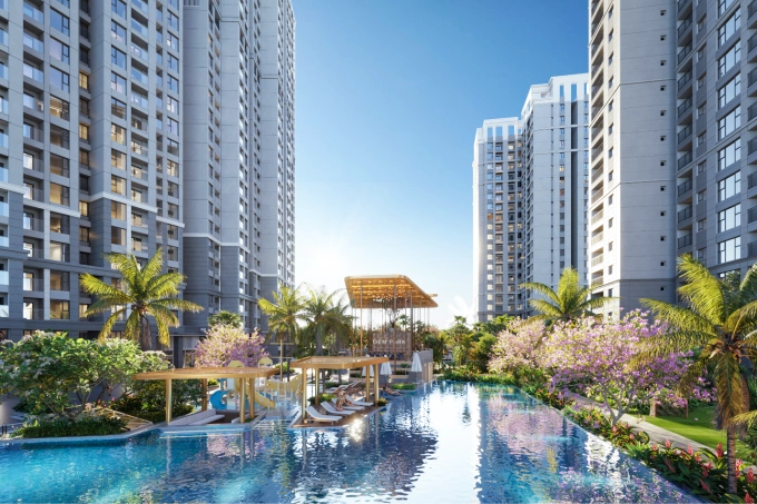 Hệ tiện ích chuẩn resort trải rộng 15.000 m2 là điểm nhấn với cộng đồng chuyên gia tại Hải Phòng. Ảnh: N.H.O