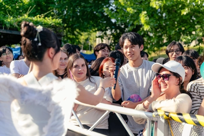 Sinh viên trong một hoạt động ở Đại học Korea tại Seoul, Hàn Quốc. Ảnh: Korea University fanpage