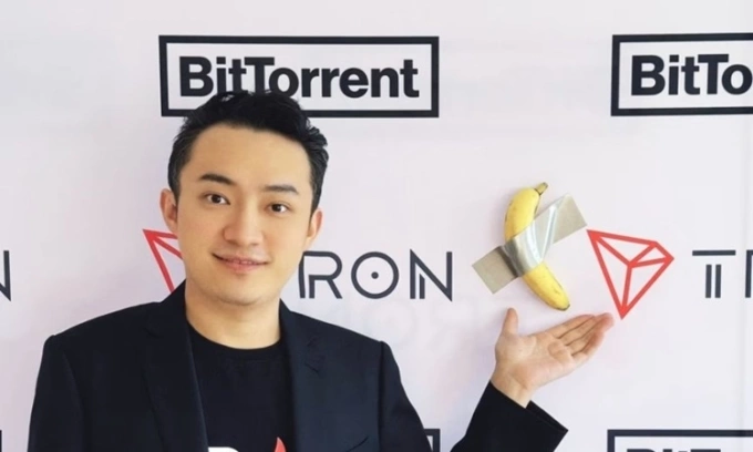 Tỷ phú tiền ảo Justin Sun đang sở hữu khối tài sản 8 tỷ USD. Ảnh: X