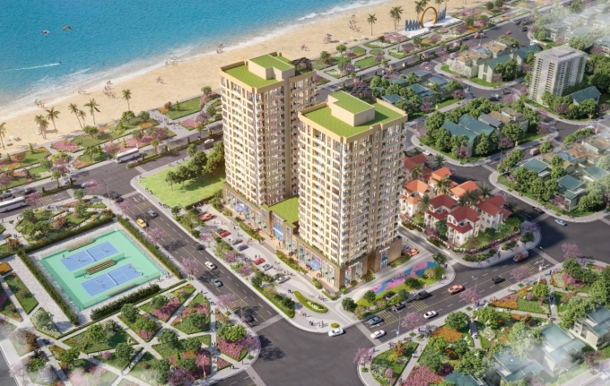 Phối cảnh dự án Pearl Residence bên biển Cửa Lò. Ảnh: CĐT