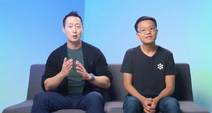 Jeff Wang (trái), CEO mới của Windsurf, và Scott Wu (phải), CEO của Cognition. .Ảnh: Cognition
