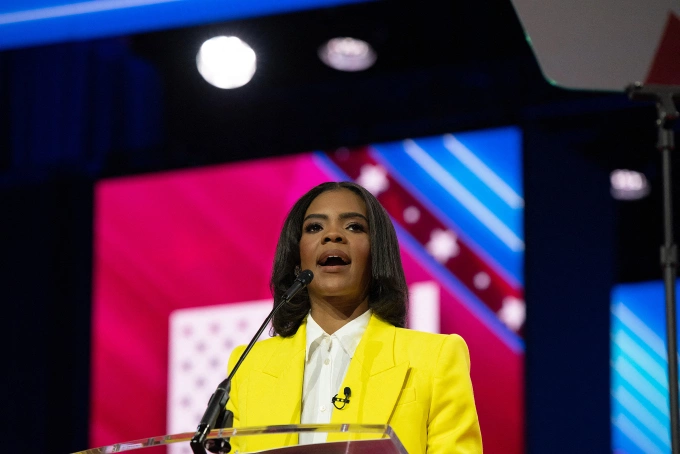 Podcaster Mỹ Candace Owens phát biểu tại một sự kiện năm 2023. Ảnh: AFP