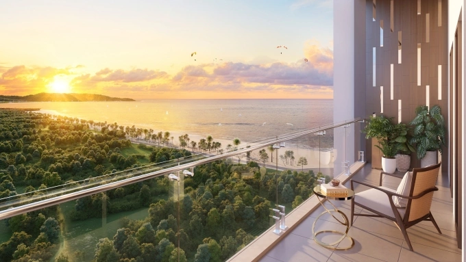 Tầm nhìn hướng biển của căn hộ Blanca. Ảnh: Sun Property
