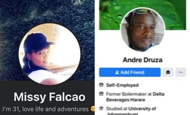Tài khoản giả mạo Missy Falcao do Lehanne Sergison lập để kết nối với Andrew Ndlovu - kẻ cũng che giấu thân phận thật trên Facebook. Ảnh: DM