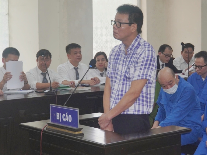 Ông Đồng Xuân Thụ tại phiên tòa. Ảnh: Lê Tân