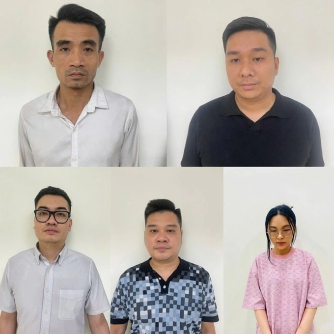 Các nghi phạm trong vụ án. Ảnh: Công an cung cấp