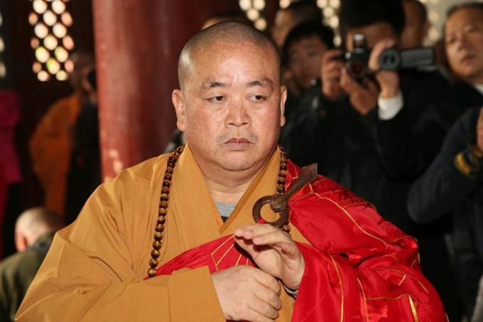 Trụ trì Thích Vĩnh Tín của Thiếu Lâm Tự. Ảnh: ifeng
