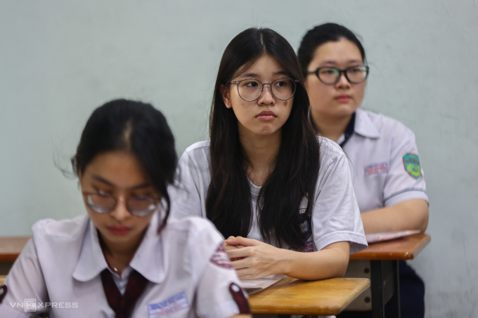 Thí sinh TP HCM thi tốt nghiệp THPT 2025. Ảnh: Quỳnh Trần