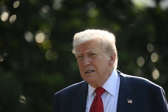 Tổng thống Mỹ Donald Trump tại khuôn viên Nhà Trắng ngày 27/7. Ảnh: AFP