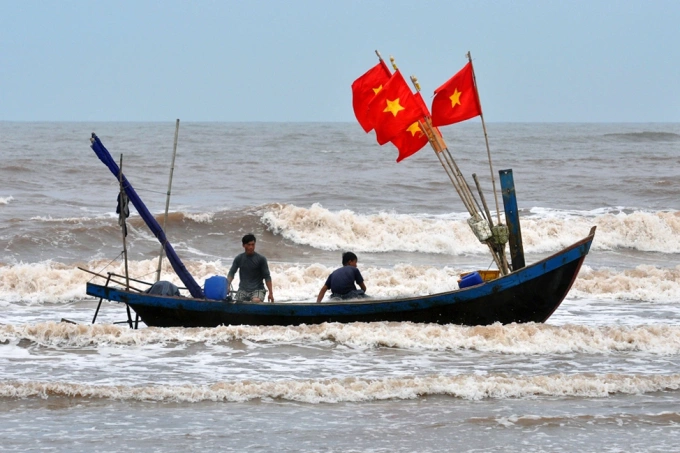 Vùng biển nơi các bé chơi đùa và gặp nạn. Ảnh: Hải Hậu