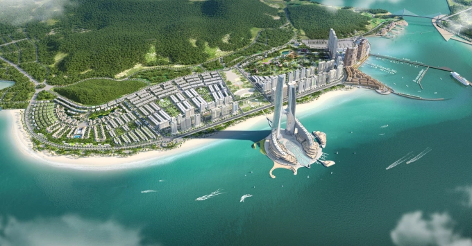 Phối cảnh quần thể đô thị Sun Elite City phát triển đa dạng loại hình dịch vụ du lịch, bất động sản. Ảnh: Sun Property