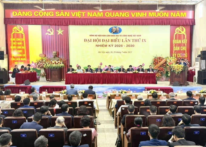 Đại hội Đảng bộ Viện Hàn lâm Khoa học và Công nghệ Việt Nam lần thứ 9, nhiệm kỳ 2025-2030 ngày 29/7. Ảnh: VGP/Thu Sa