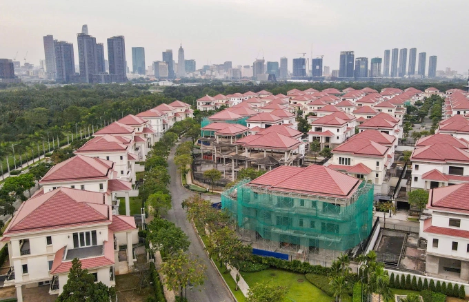 Bất động sản khu đô thị Thủ Thiêm, thuộc khu đông TP HCM năm 2024. Ảnh: Quỳnh Trần