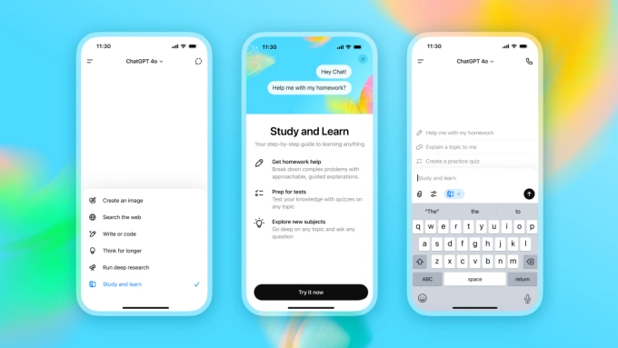 Giao diện tính năng Study and Learn của Study Mode trên ChatGPT. Ảnh: Mashable