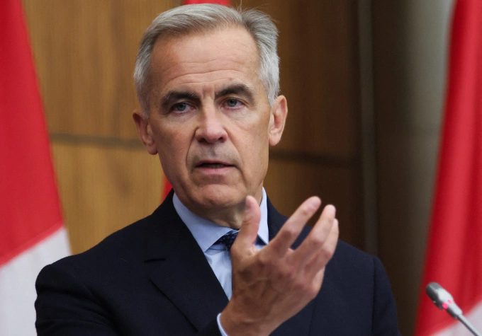 Thủ tướng Canada Mark Carney tại cuộc họp báo ở Ottawa ngày 30/7 về kế hoạch công nhận Nhà nước Palestine. Ảnh: Reuters