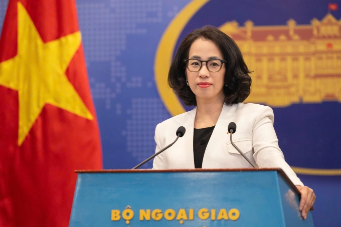 Người phát ngôn Bộ Ngoại giao Phạm Thu Hằng. Ảnh: BNG