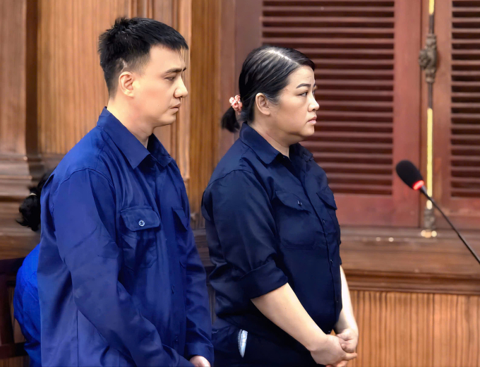 Bị cáo Hoàng Mạnh Cường và đồng phạm tại tòa. Ảnh: Hải Duyên