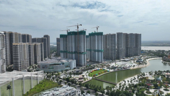 Lễ cất nóc dự án diễn ra hôm 31/7. Ảnh: Vinhomes
