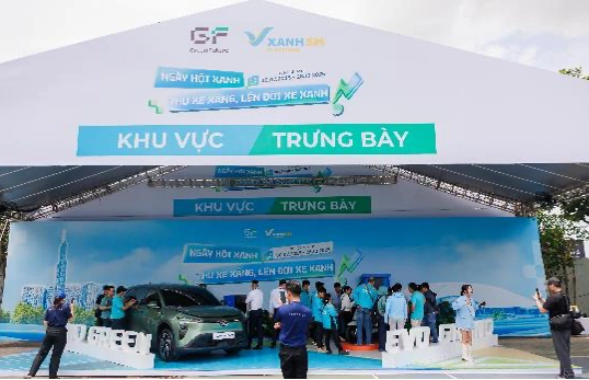 VinFast Limo Green tại khu vực trưng bày ở sự kiện. Ảnh: Tuấn Vũ