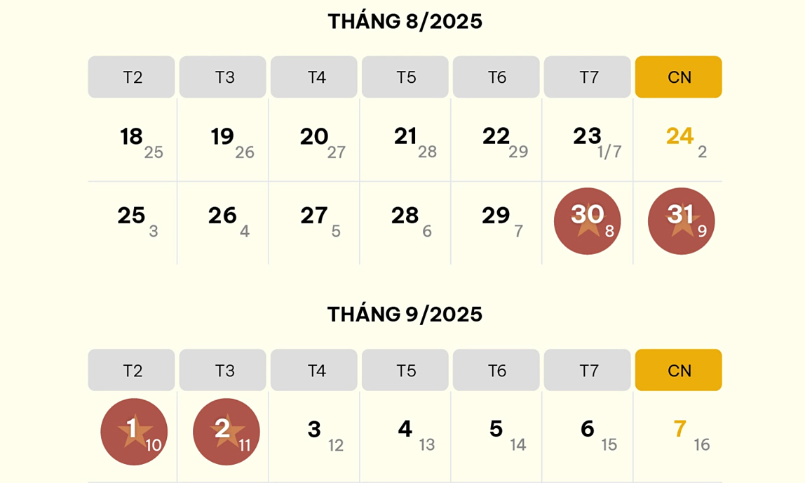 Kỳ nghỉ Quốc khánh kéo dài 4 ngày