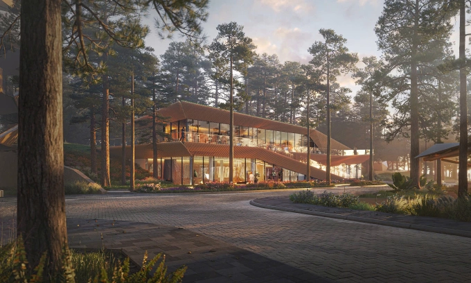 Haus Private Club được thiết kế bởi Kengo Kuma. Ảnh: Haus Da Lat