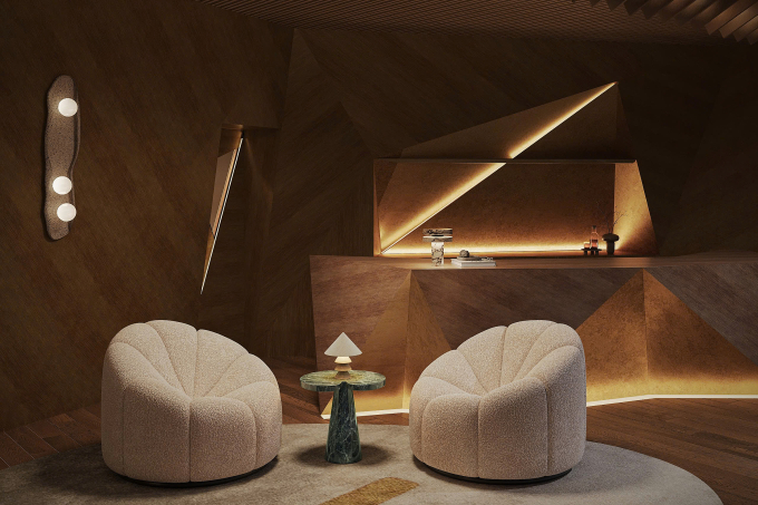 Ghế Alpha Club thuộc bộ sưu tập Alpha của thương hiệu Pierre Paulin France. Ảnh: Haus Da Lat