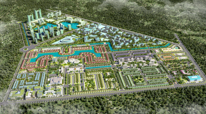 Phối cảnh khu đô thị E.City Tân Đức. Ảnh:Tập đoàn Tân Tạo