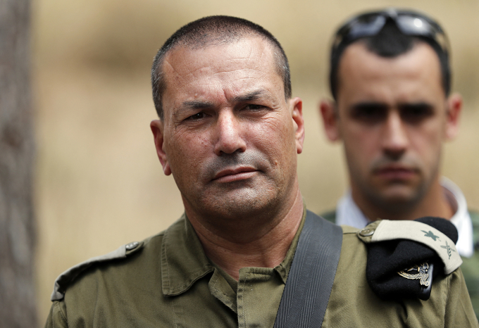 Tư lệnh IDF Eyal Zamir tại Nahal Oz, Israel, năm 2018. Ảnh: AFP