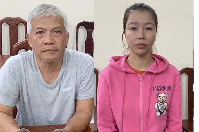 Đỗ Viết Đại và Nguyễn Thị Kim Ngân khi bị bắt. Ảnh: Công an cung cấp