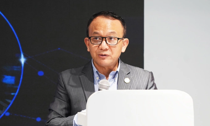 Ông Nguyễn Thanh Tuyên, Phó Cục trưởng Công nghiệp Công nghệ thông tin, Bộ KH&CN, chia sẻ tại sự kiện, ngày 2/8. Ảnh: Lưu Quý