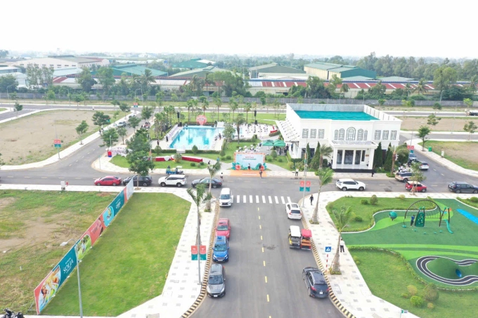 Một dự án khu dân cư chuẩn bị mở bán tại Tây Ninh. Ảnh: Phương Uyên