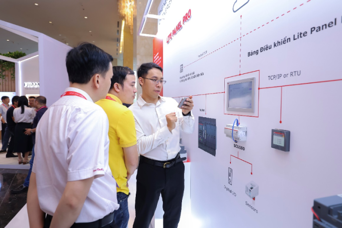 Khu vực trải nghiệm thiết bị ABB tại sự kiện. Ảnh: ABB