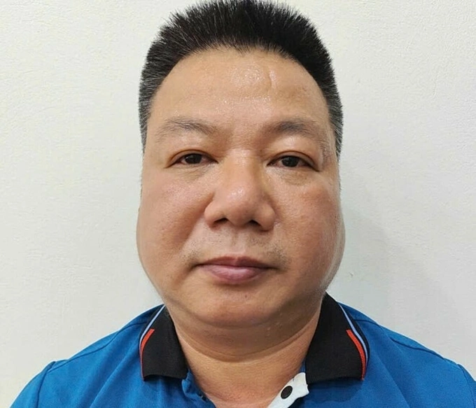 Bùi Trường Sơn tại cơ quan điều tra. Ảnh: Công an cung cấp